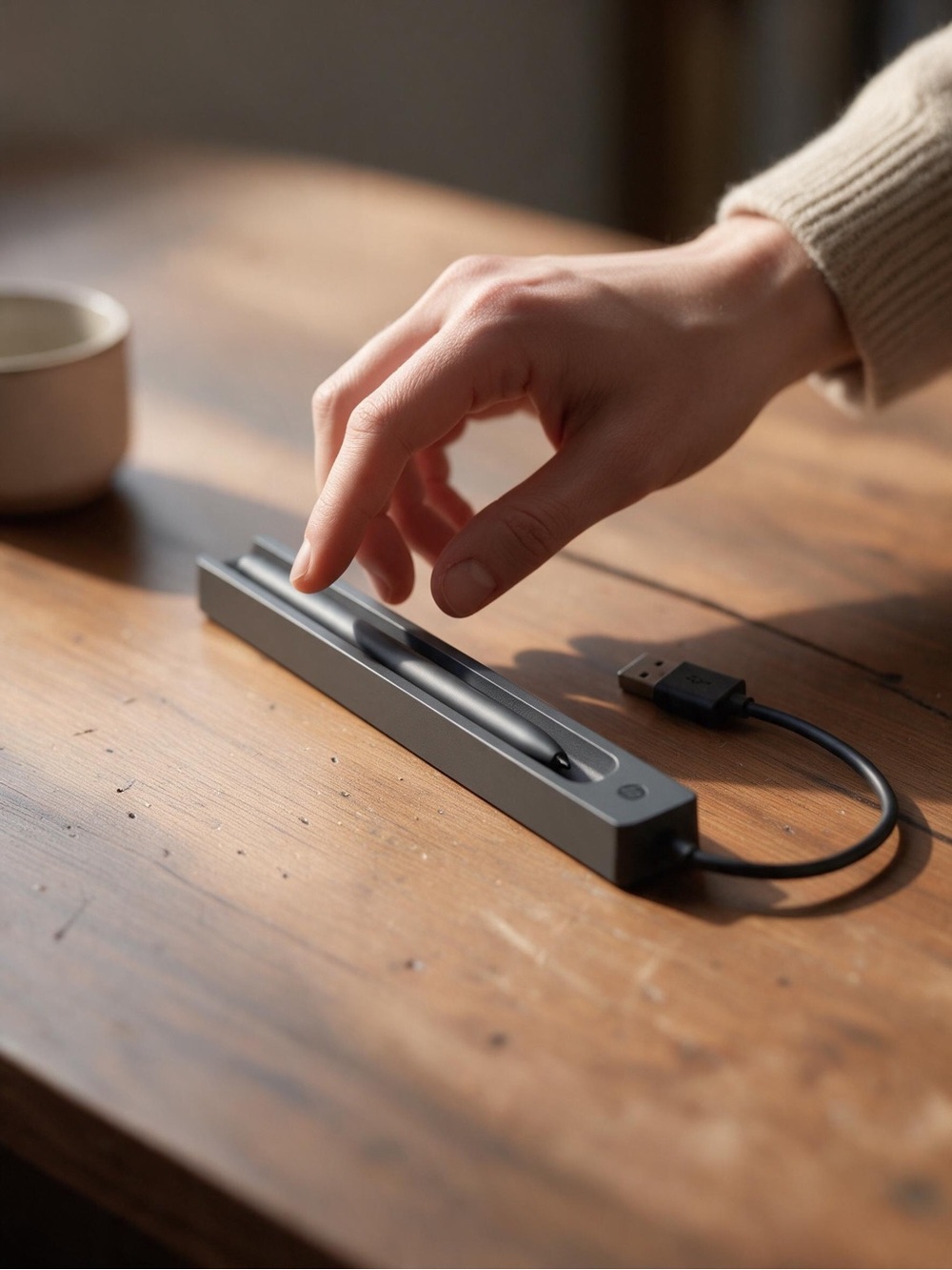 Gray USB Magnetic Stylus Charger Dock and Stylus - Universal Tablet Accessory